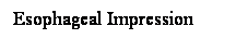Cuadro de texto: Esophageal Impression
